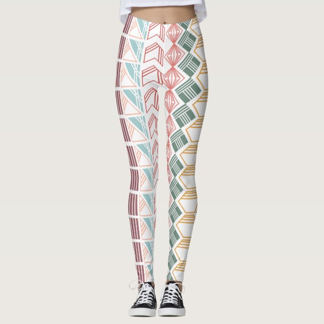 Boho Mönster Leggings (Framsida)