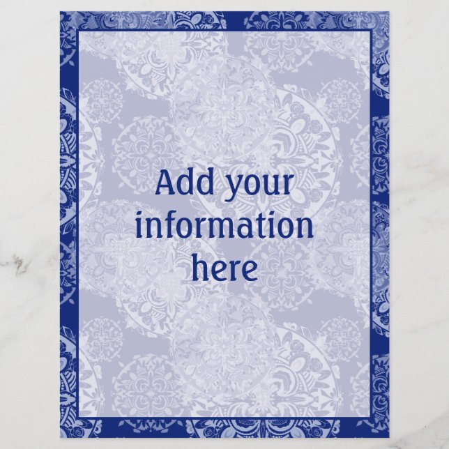 Boho Moody Blues Mandalas Reklamblad (Framsidan)