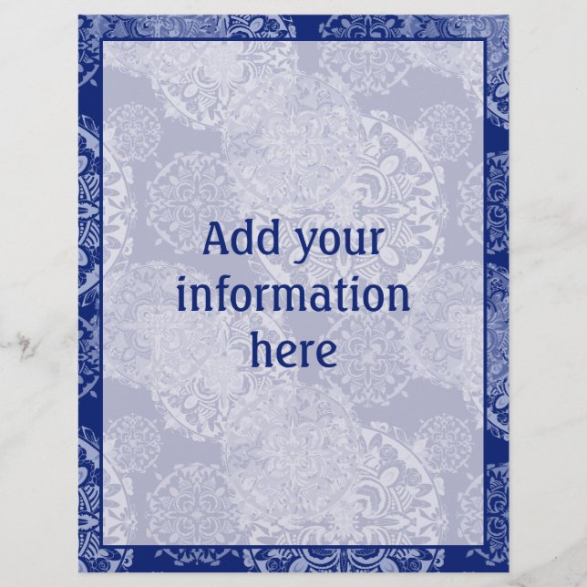 Boho Moody Blues Mandalas Reklamblad (Framsidan)