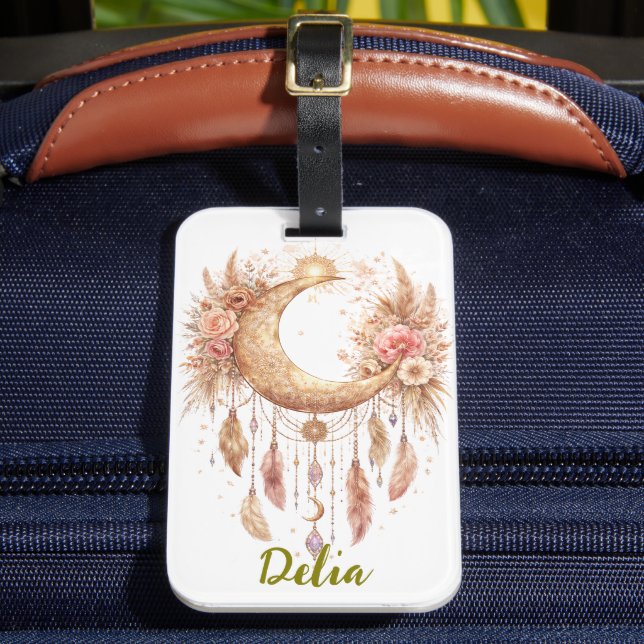 Boho Moon Mystisk Vibe Bagagebricka (Framsida Insitu 2)