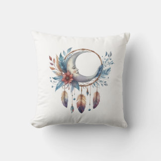 Boho Moon Throw Pillow Kudde