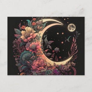 Boho Moon Vykort