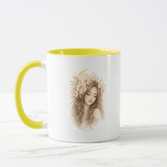 Boho Moon Woman Accent Mugg (Vänster)