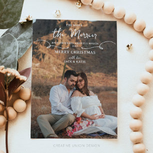 Boho more the Merrier Gravid Notification Julkort