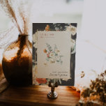 Boho Mörk Blommigt Greenery Botanical | BRÖLLOP Bordsnummer<br><div class="desc">Bordsnumren förbättrar utseendet på matbordet och sätter den avslutande beröringen på din speciella dag. Skriv ut personlig på namn eller siffror på borden. Ren magisk böld från vår med den här paletten som är jordad i blommigt - och boho-inspirerade nyanser. Mjuk, antika orangar tar ledningen medan soligt hugger ihop komen...</div>