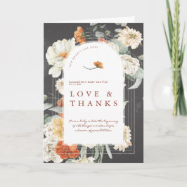 Boho Mörk Blommigt Greenery | Tack för babyskor