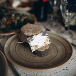 Boho Mörk Blommigt | Monteringskort för Bröllop Visitkort