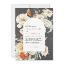Boho Mörkt Blommigt Grönt Botaniskt Bröllop