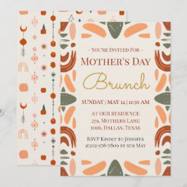 Boho mormorsdagsbrunch inbjudan kort