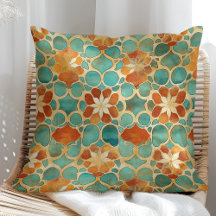 Boho Moroccan Turcos och Terracotta Blommigt