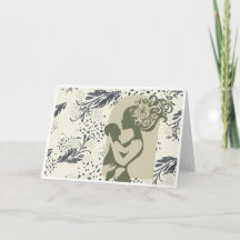 Boho Mors dag Card (Grönt)
