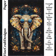 Boho Mosaic Elephant, Sunglasses, CP9 Craft Papper