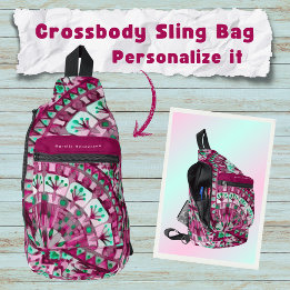 Boho Mosaic Tile Rosa Berry -