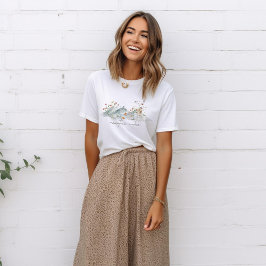 Boho Mountain Mamma Winter Wildbloms T-shirt