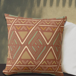 Boho Mudcloth Inspired Terracotta Kudde