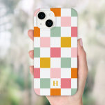 Boho Multifärgad Checkerboard Monogram<br><div class="desc">Utforma ditt eget telefonfodral för anpassningsbar i valfri kombination av färg. Använda verktyg för att ändra färgen på trendigets återkontroll av mönster och lägg till din egen text till en namn,  inledande monogram eller annan speciell text. Varje produkt är tillverkad för beställning bara åt dig!</div>