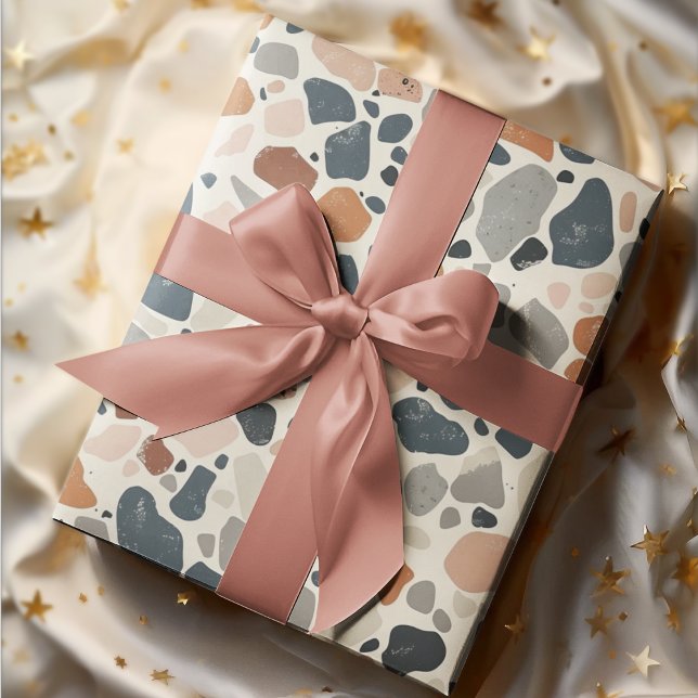 Boho Multifärgad Terrazzo Presentpapper (Skapare uppladdad)