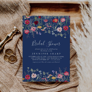 Boho Multifärgad WildblomMöhippa Inbjudningar