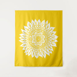 Boho Mustard Gult Solros Mandala