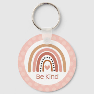 Boho Muted Rainbow be like inspirational Quote Nyckelring