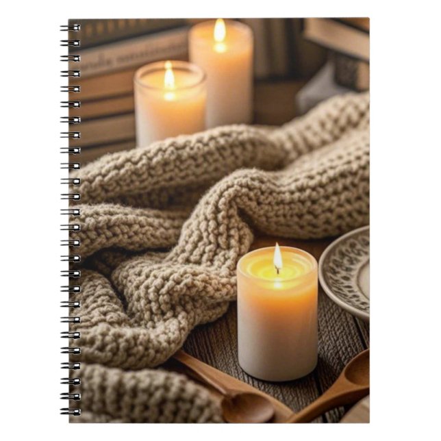 Boho Mysigt Warm Candle ljus Anteckningsbok (Framsidan)