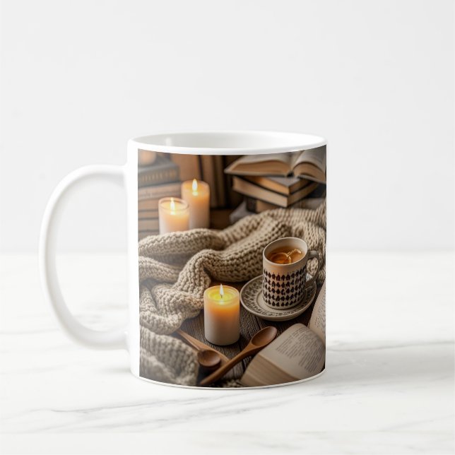 Boho Mysigt Warm Candle ljus Kaffemugg (Vänster)