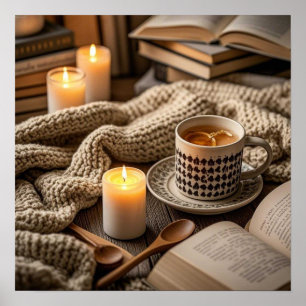 Boho Mysigt Warm Candle ljus Poster