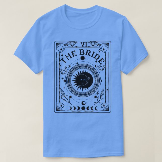 Boho Mystic Tarot Celestial Bachelorette Bride Bri T Shirt (Design framsida)