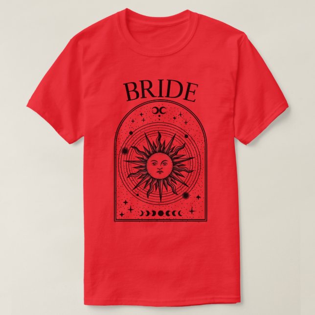 Boho Mystic Tarot Celestial Bachelorette Bride Bri T Shirt (Design framsida)