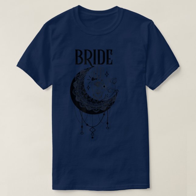 Boho Mystic Tarot Celestial Bachelorette Bride Bri T Shirt (Design framsida)