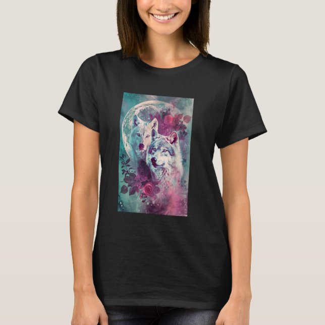Boho Mystic Varg Art T Shirt (Framsida)