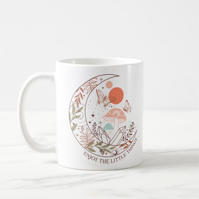 Boho Mystical Måne Kaffemugg (Vänster)