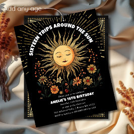 Boho Mystical Sol 16:e födelsedagsinbjudan