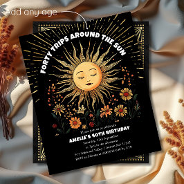 Boho Mystical Sol 40:e födelsedagsinbjudan