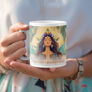 Boho Mystisk Energi Andlig Kvinna Anpassad Jumbo Mugg