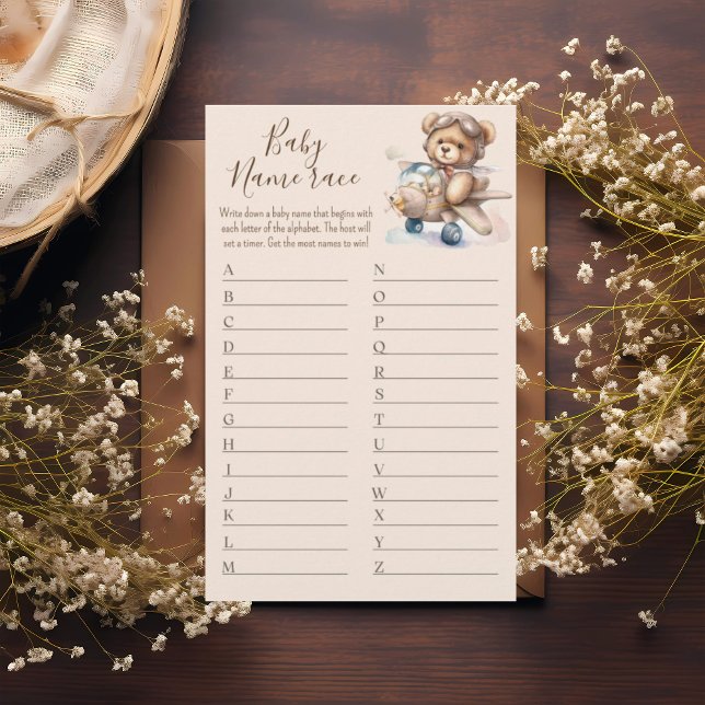 Boho nalle baby namn tävling babyduschspel för bar (Skapare uppladdad)