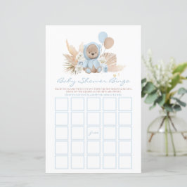 Boho Nalle Baby Shower Bingo Game