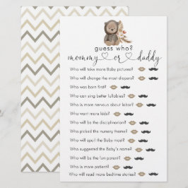 Boho Nalle Baby Shower gissar vem som spelar