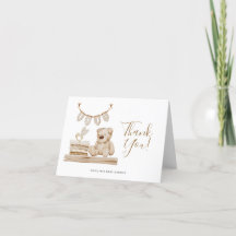 Boho Nalle Baby Shower - tackkort