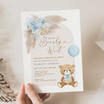 Boho Nalle Balloon Pampas Boy Shower