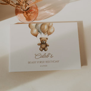 Boho Nalle Beary First Födelsedagsfest Gästböcker
