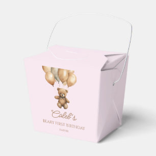 Boho Nalle Beary First Födelsedagsfest Presentaskar