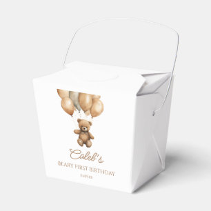 Boho Nalle Beary First Födelsedagsfest Presentaskar