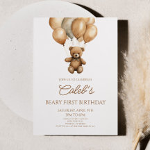 Boho Nalle Beary första födelsedagen Party
