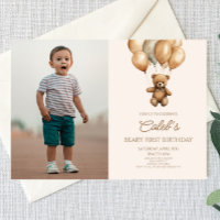 Boho Nalle Beary första födelsedagen Party