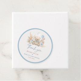 Boho Nalle Blue Barly Wait Baby Shower Gåvor Etiketter