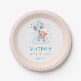 Boho Nalle Blue Tan Barly Wait Baby Shower