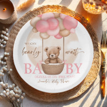 Boho Nalle Girl Rosa Barly Wait Baby Shower