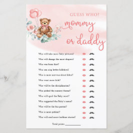 Boho Nalle Mamma eller Pappa Baby Game