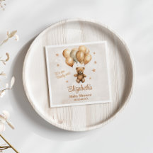 Boho-Nalle med babyskor för ballonger